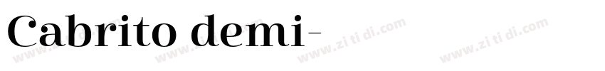 Cabrito demi字体转换